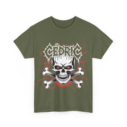 Skull and Crossbones Heavy Cotton Tee, Unisex T-Shirt, Edgy Graphic Tee, Casual Wear, Gift for Rebels, Halloween, Alternative Fashion