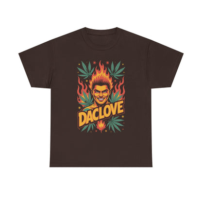 Daclove Unisex Heavy Cotton Tee - Vintage Graphic Tee, Casual Streetwear, Perfect Gift for Friends, Summer Style, Music Festival Apparel