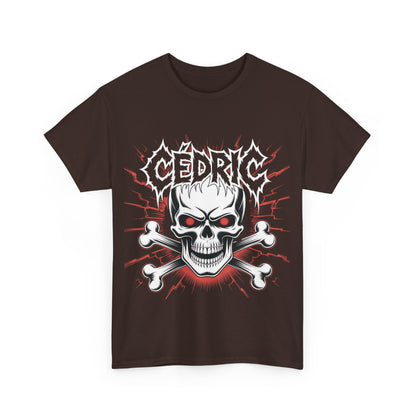 Skull and Crossbones Heavy Cotton Tee, Unisex T-Shirt, Edgy Graphic Tee, Casual Wear, Gift for Rebels, Halloween, Alternative Fashion