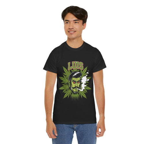 Unisex Graphic Tee with 'LUIS' Design, Vintage Style, Cannabis-Inspired Fashion, Gift for Him, Streetwear, Casual Everyday Wear