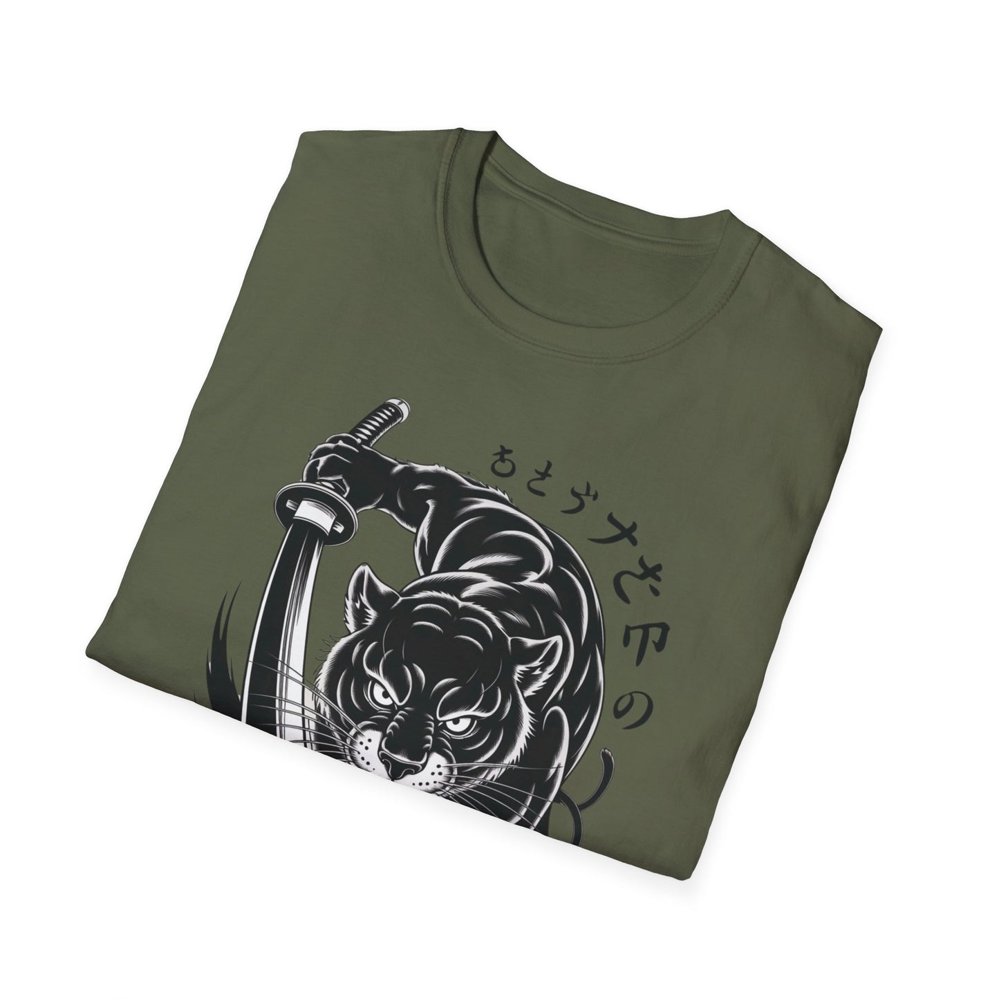 Fierce Panther Graphic Tee, Unisex Softstyle T-Shirt, Animal Lover Gift, Casual Wear, Black Panther Art, Stylish T-Shirt