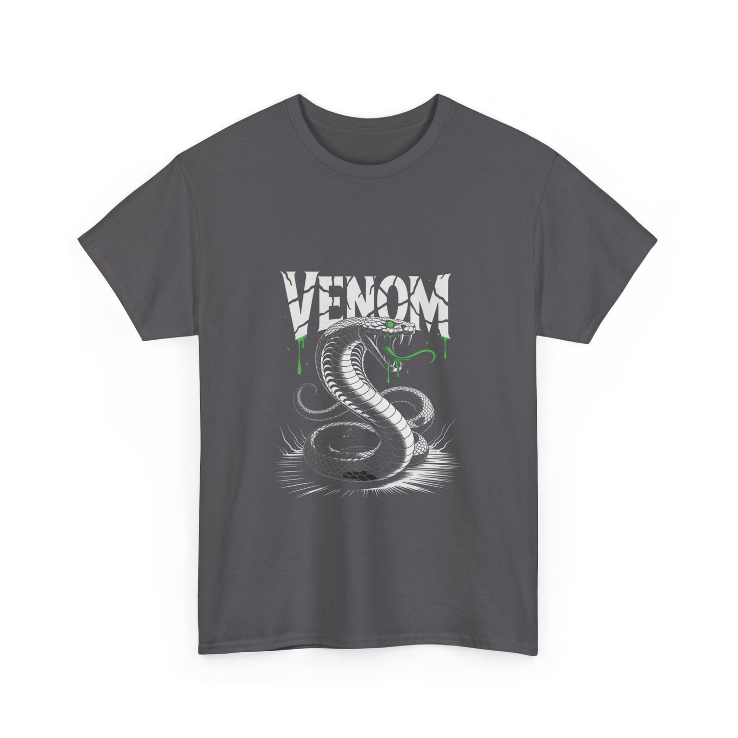 Venom Graphic Unisex Heavy Cotton Tee, Gamer Gift, Halloween Costume Tee, Casual Streetwear, Comic Lovers Apparel