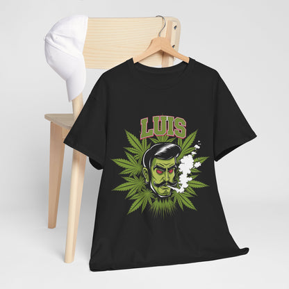 Unisex Graphic Tee with 'LUIS' Design, Vintage Style, Cannabis-Inspired Fashion, Gift for Him, Streetwear, Casual Everyday Wear