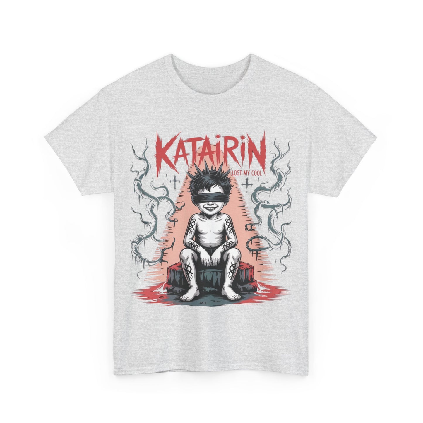 Katairin Heavy Cotton Tee | Unisex Graphic T-Shirt, Gothic Style Apparel, Alternative Fashion, Casual Wear, Unique Gift Idea