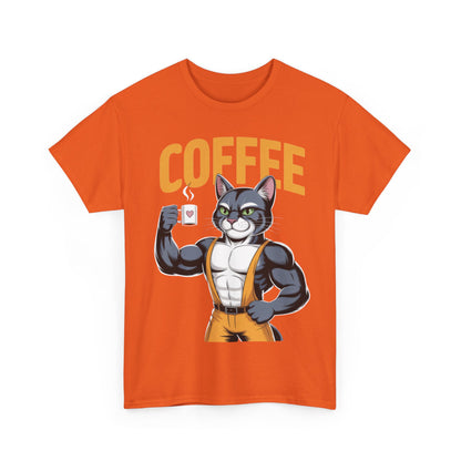 Coffee Cat Unisex Heavy Cotton Tee - Cute Cat T-Shirt, Fitness Fun Apparel, Gift for Cat Lovers, Perfect for Coffee Lovers, Humorous [...]
