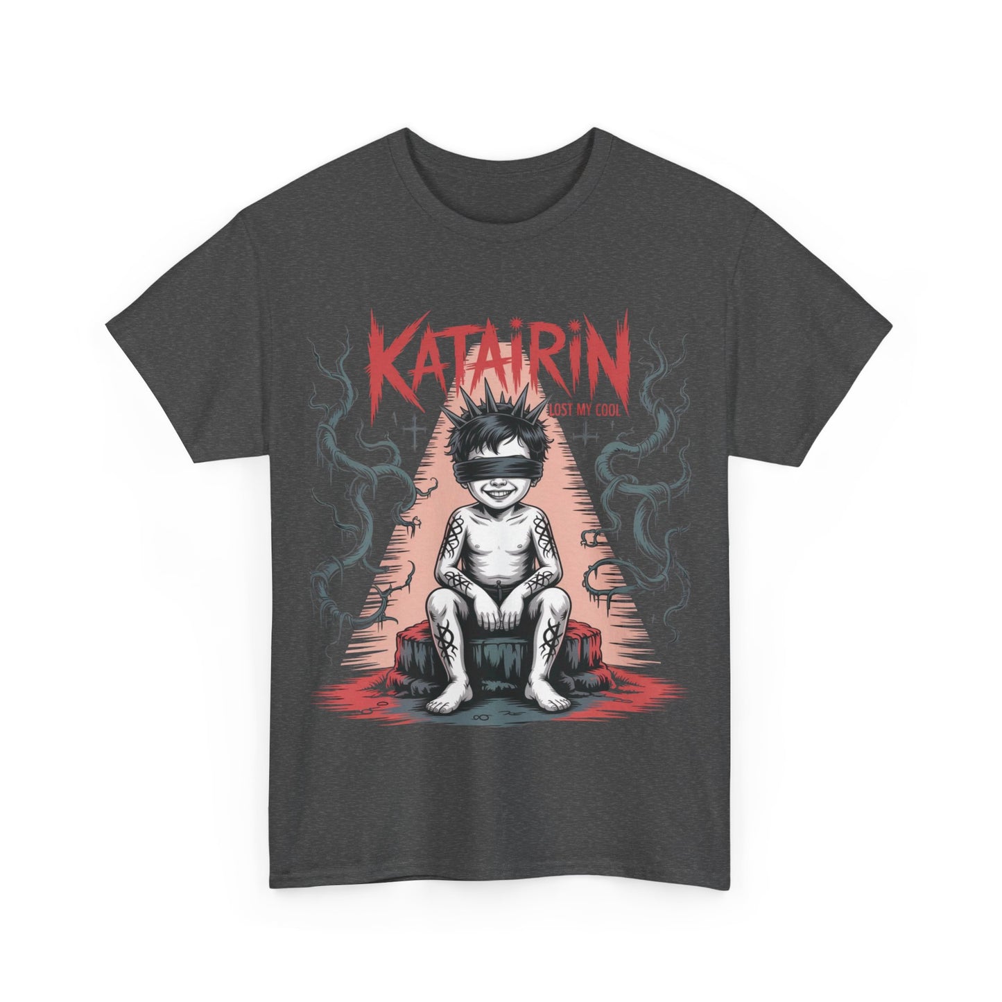 Katairin Heavy Cotton Tee | Unisex Graphic T-Shirt, Gothic Style Apparel, Alternative Fashion, Casual Wear, Unique Gift Idea