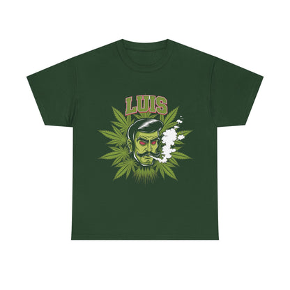 Unisex Graphic Tee with 'LUIS' Design, Vintage Style, Cannabis-Inspired Fashion, Gift for Him, Streetwear, Casual Everyday Wear