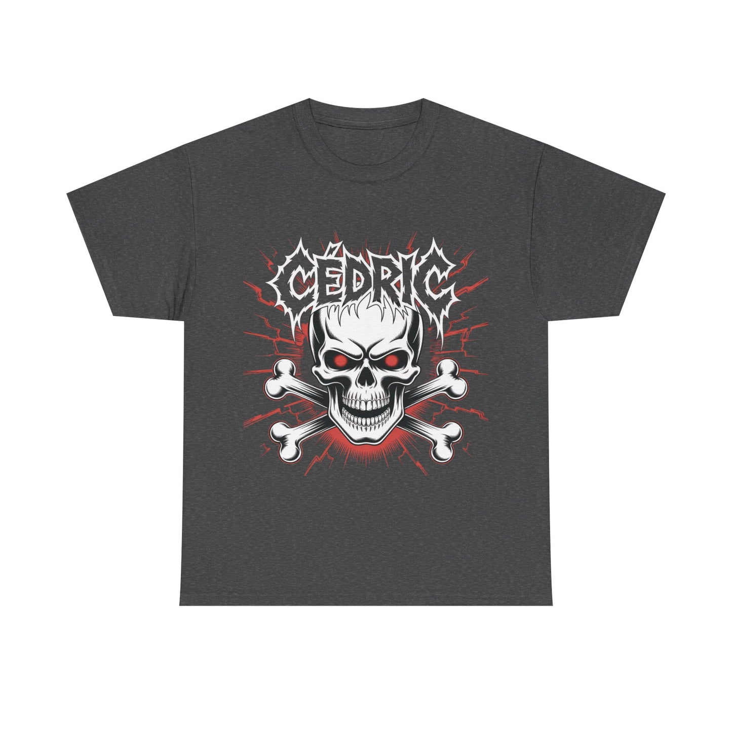 Skull and Crossbones Heavy Cotton Tee, Unisex T-Shirt, Edgy Graphic Tee, Casual Wear, Gift for Rebels, Halloween, Alternative Fashion