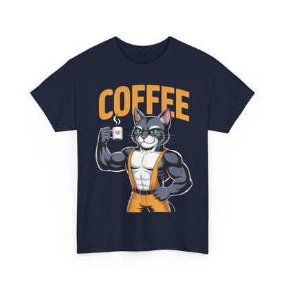 Coffee Cat Unisex Heavy Cotton Tee - Cute Cat T-Shirt, Fitness Fun Apparel, Gift for Cat Lovers, Perfect for Coffee Lovers, Humorous [...]