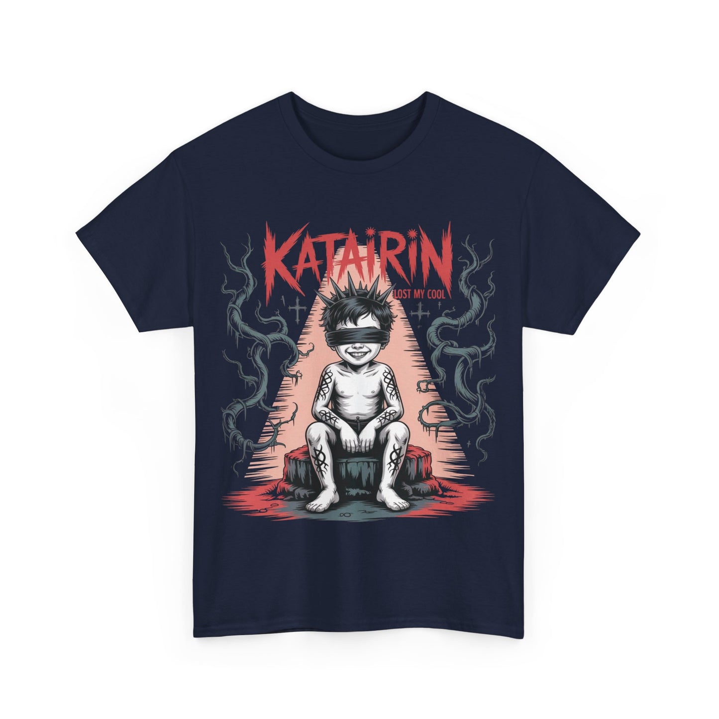 Katairin Heavy Cotton Tee | Unisex Graphic T-Shirt, Gothic Style Apparel, Alternative Fashion, Casual Wear, Unique Gift Idea