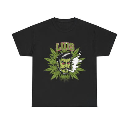 Unisex Graphic Tee with 'LUIS' Design, Vintage Style, Cannabis-Inspired Fashion, Gift for Him, Streetwear, Casual Everyday Wear