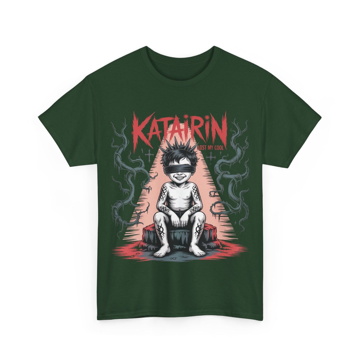 Katairin Heavy Cotton Tee | Unisex Graphic T-Shirt, Gothic Style Apparel, Alternative Fashion, Casual Wear, Unique Gift Idea