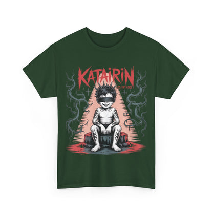 Katairin Heavy Cotton Tee | Unisex Graphic T-Shirt, Gothic Style Apparel, Alternative Fashion, Casual Wear, Unique Gift Idea