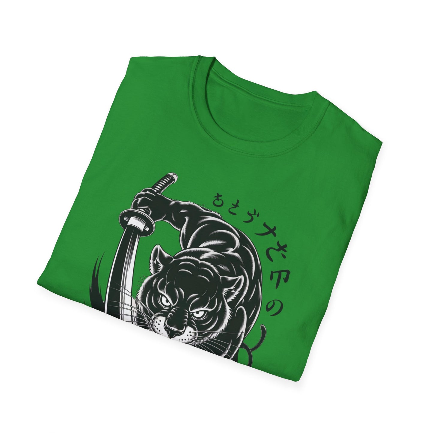 Fierce Panther Graphic Tee, Unisex Softstyle T-Shirt, Animal Lover Gift, Casual Wear, Black Panther Art, Stylish T-Shirt