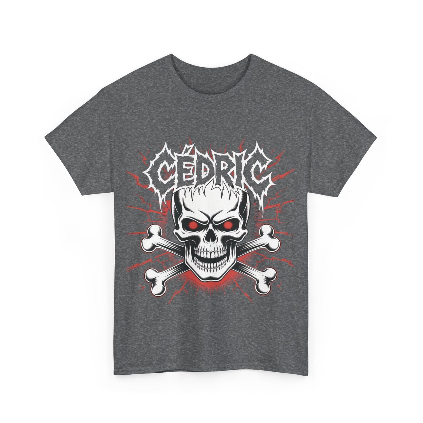 Skull and Crossbones Heavy Cotton Tee, Unisex T-Shirt, Edgy Graphic Tee, Casual Wear, Gift for Rebels, Halloween, Alternative Fashion