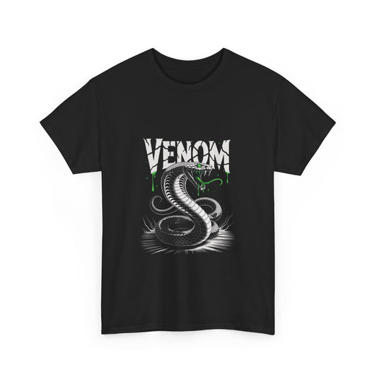 Venom Graphic Unisex Heavy Cotton Tee, Gamer Gift, Halloween Costume Tee, Casual Streetwear, Comic Lovers Apparel