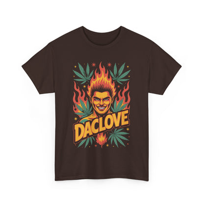 Daclove Unisex Heavy Cotton Tee - Vintage Graphic Tee, Casual Streetwear, Perfect Gift for Friends, Summer Style, Music Festival Apparel