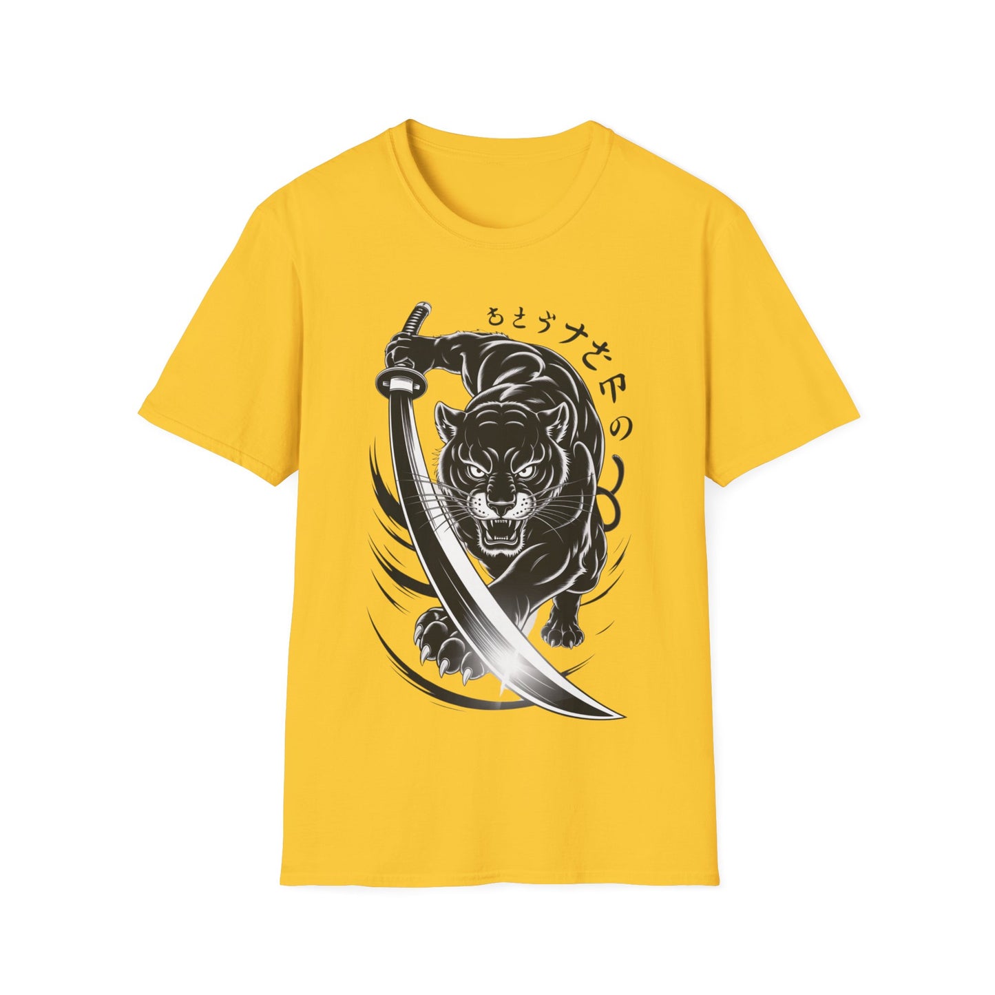 Fierce Panther Graphic Tee, Unisex Softstyle T-Shirt, Animal Lover Gift, Casual Wear, Black Panther Art, Stylish T-Shirt